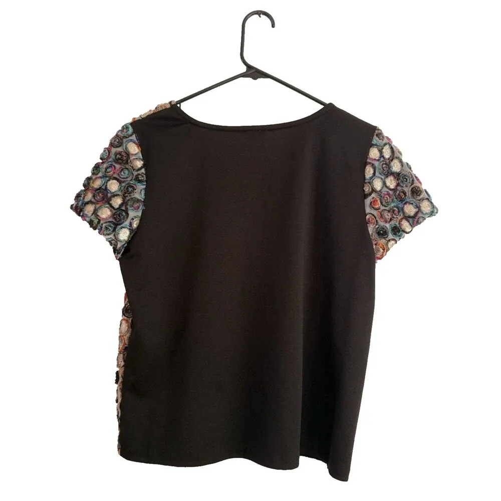 Anthropologie Weston Wear Top Women Size L  Semi-Sheer Boho Artsy Blouse